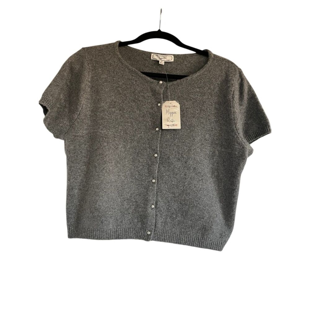 Hippie Rose Cropped Short Sleeve Sweater